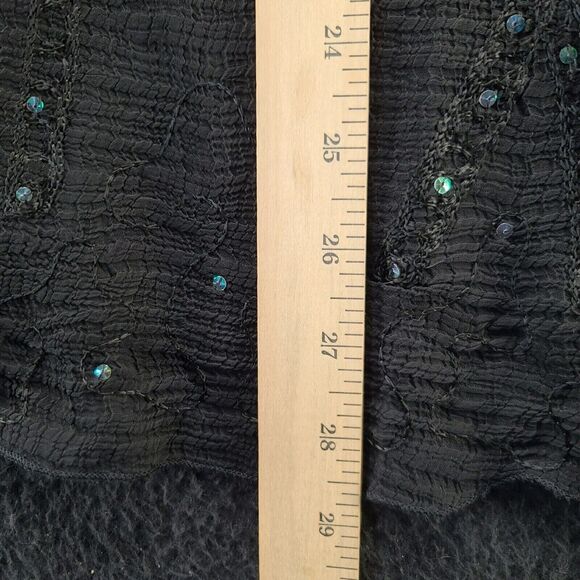 Fashque Womens Blouse Black Size Medium 100% Polyester Long Sleeve Pullover - Picture 4 of 12